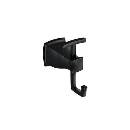 Moen Hensley Double Robe Hook in Matte Black MY3503BL